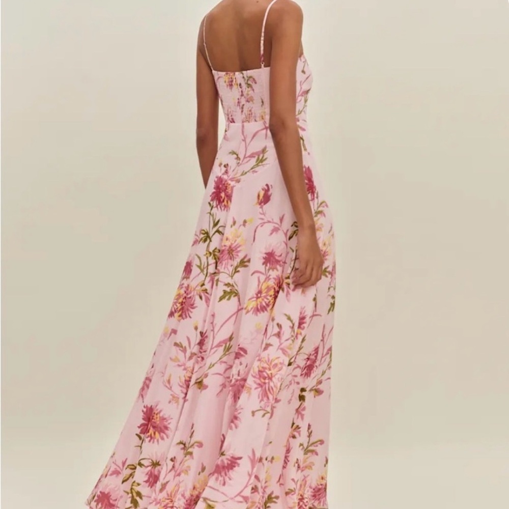 Reformation Bea dress in Chrysanthemum